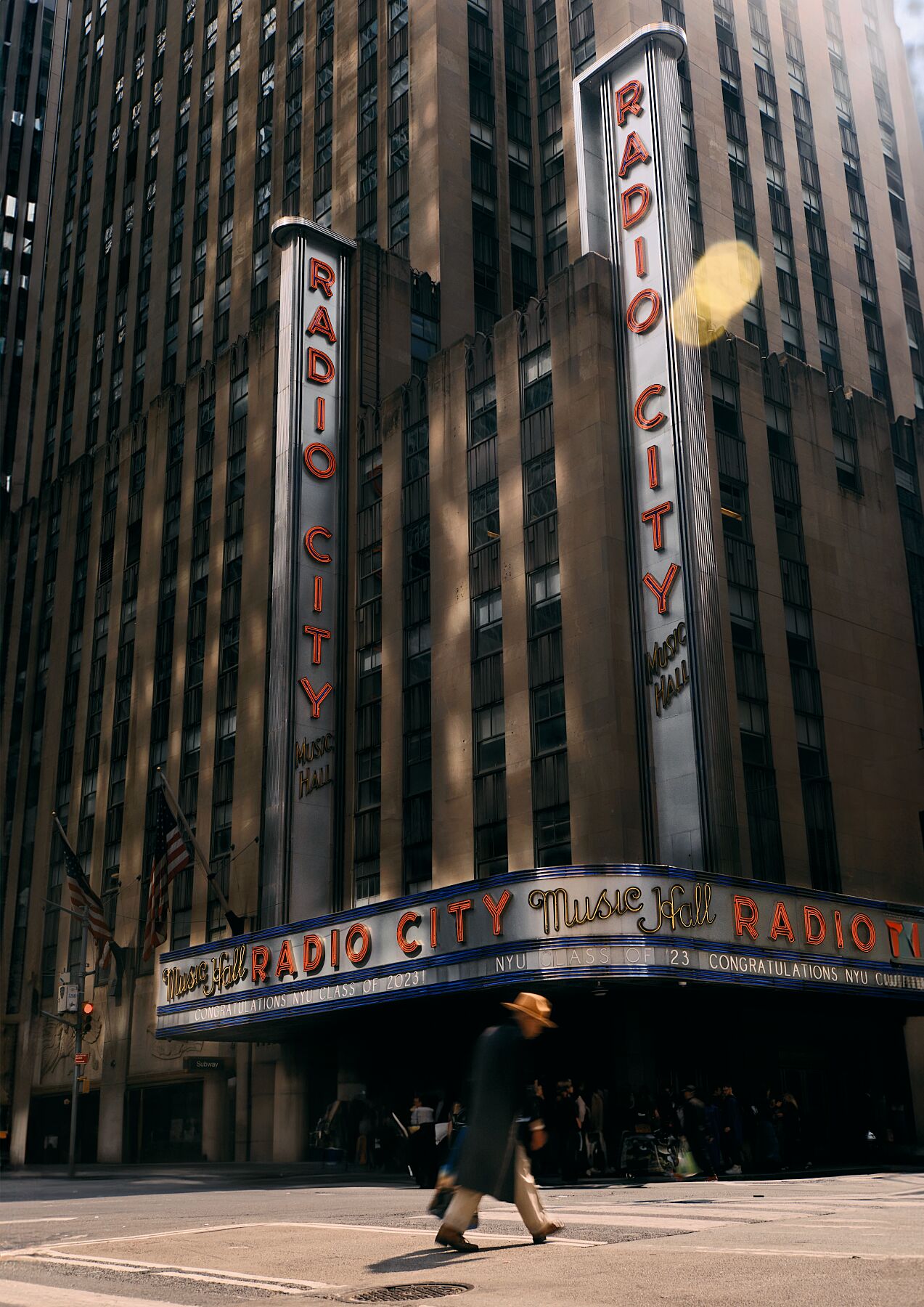 Urban Rhapsody - Crossing Paths at Radio City Music Hall, NYC fine art photography print by Boyan Georgiev