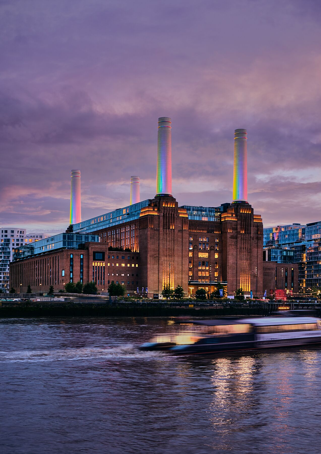 Battersea Power Station Pride Art Print - Sunset Splendor in Rainbow Colors fine art photography print by Boyan Georgiev