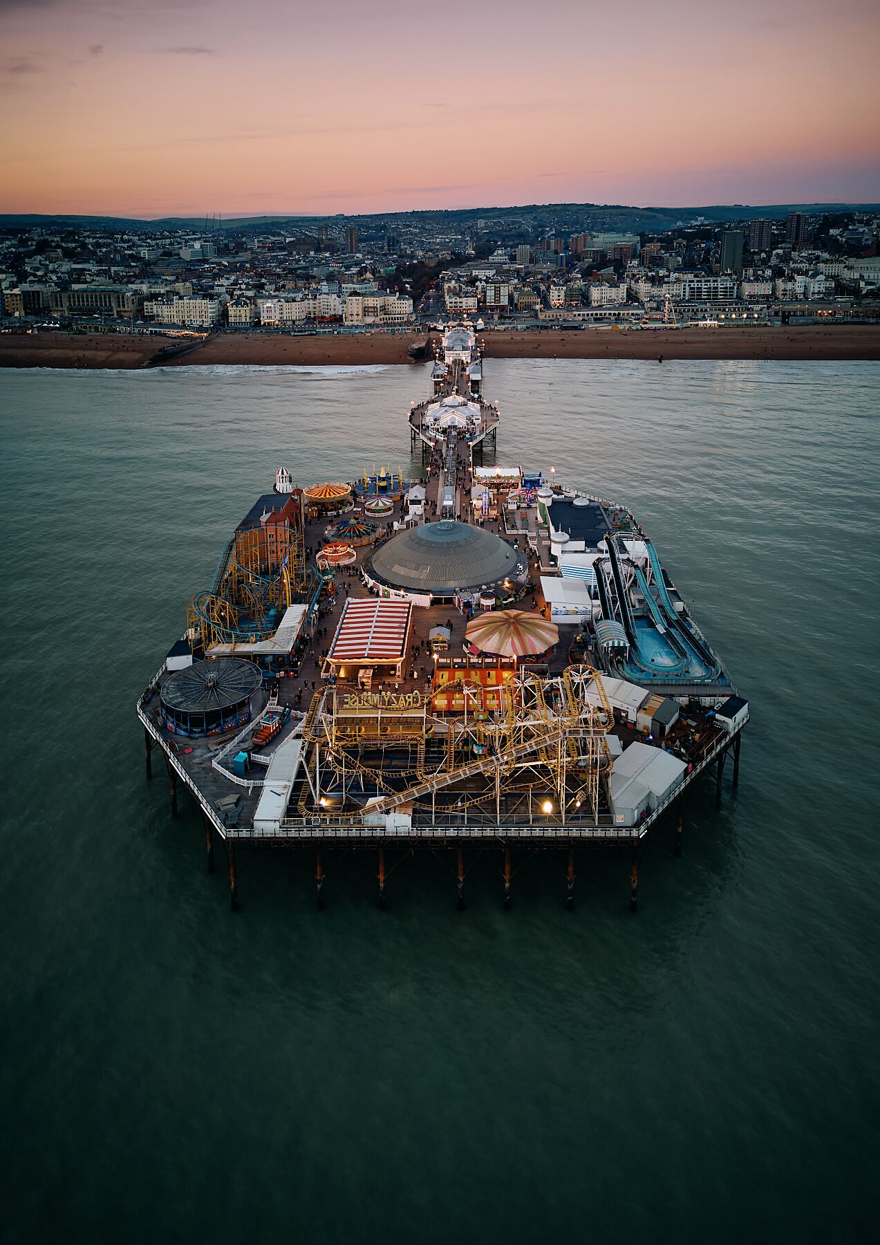 Victorian Splendour - Aerial Print of Palace Pier, Brighton fine art photography print by Boyan Georgiev